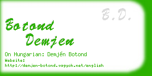 botond demjen business card
